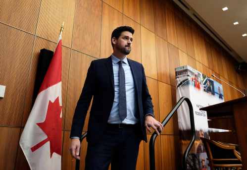 Minister of Justice Sean Fraser attends a panel discussion on digital lawful access with the National Police Federation in Ottawa on Thursday, Feb. 26, 2026. THE CANADIAN PRESS/Justin Tang