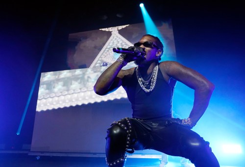 FILE - Rapper Offset makes a guest appearance during Metro Boomin's set at Billboard R&B Hip-Hop Live, a celebration of the 50th anniversary of hip-hop, at The Novo, in Los Angeles, Aug. 8, 2023. (AP Photo/Chris Pizzello, File)