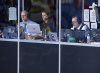Former curling great Russ Howard, left, Vic Rauter, right, and Olympic curling silver medallist Cheryl Bernard, the TSN team at the Scotties Tournament of Hearts, call the action from the broadcast booth at Centre 200 in Sydney, N.S. on Tuesday, Feb. 19, 2019. THE CANADIAN PRESS/Andrew Vaughan