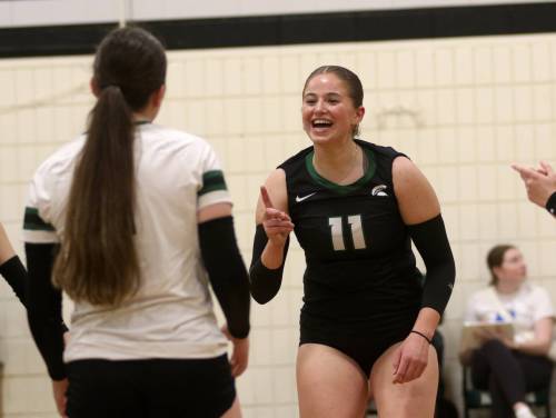 Neelin's Layla Desjardin has committed to the Assiniboine College Cougars women's volleyball team for the 2026-27 MCAC season. (Thomas Friesen/The Brandon Sun)