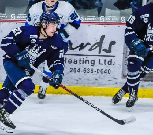 Dauphin Kings centreman Joshua Schmidt (27) is headed to Chatham University for the 2026-27 hockey season. (Submitted)
