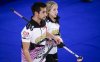 Team Sahaidak/Lott skip Kadriana Sahaidak, right, and third Colton Lott discuss strategy as they play Team Schmiemann/Morris at the Canadian Mixed Doubles Curling Championship in Calgary, Alta., Wednesday, March 24, 2021.THE CANADIAN PRESS/Jeff McIntosh
