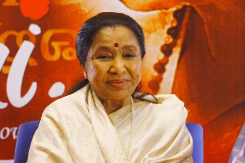 FILE - Indian Bollywood playback singer Asha Bhosle attends the Music launch of Bhosle's film ëMaií in Mumbai, India, Jan. 22, 2013. (AP Photo/Rafiq Maqbool, File)
