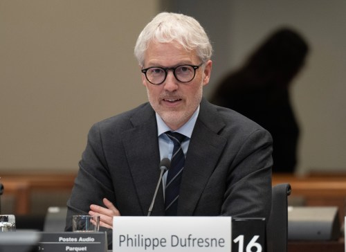 Privacy Commissioner of Canada Philippe Dufresne waits to appear before the Standing Committee on Public Safety and National Security in Ottawa, Thursday, Nov. 20, 2025. THE CANADIAN PRESS/Adrian Wyld