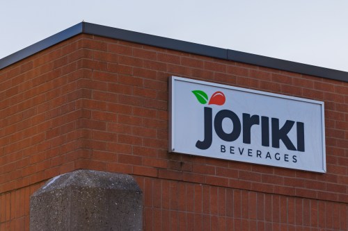 Signage for Joriki Beverages is seen in Toronto on Wednesday, Jan. 8, 2025. THE CANADIAN PRESS/Cole Burston