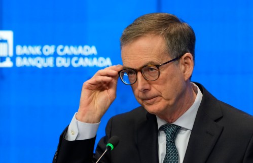 Bank of Canada Governor Tiff Macklem is seen during a news conference in Ottawa, Wednesday, March 18, 2026. THE CANADIAN PRESS/Adrian Wyld