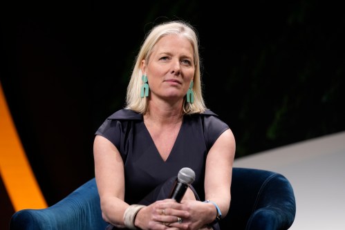 Catherine McKenna attends the Global Citizen NOW conference in New York on Friday 28 April 2023. (AP Photo/Seth Wenig)