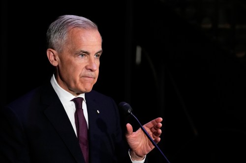 Prime Minister Mark Carney speaks during an announcement on the Canada Strong Fund, Canada's first sovereign wealth fund, in Ottawa on Monday, April 27, 2026. THE CANADIAN PRESS/Justin Tang
