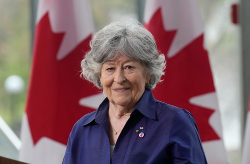 Louise Arbour speaks after being named the next governor general during a news conference in Ottawa on Tuesday, May 5, 2026. Prime Minister Mark Carney has named retired Supreme Court justice Arbour as Canada's next governor general.  THE CANADIAN PRESS/Adrian Wyld