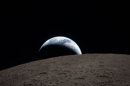 Earthset captured through the Orion spacecraft window at 6:41 p.m. EDT, April 6, 2026, during the Artemis II crewâs flyby of the Moon, is shown in this handout photo. THE CANADIAN PRESS/Handout - NASA (Mandatory Credit)