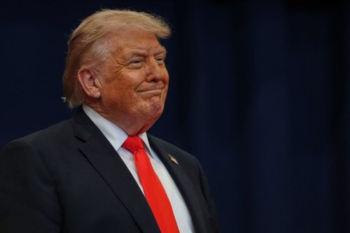 President Donald Trump arrives to speak at a charter school in The Villages, Fla., Friday, May 1, 2026. (AP Photo/Matt Rourke)