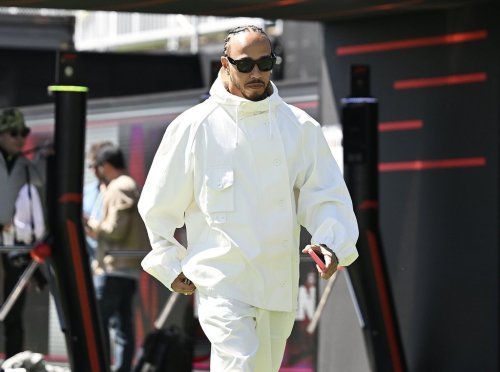 Ferrari driver Lewis Hamilton, of the United Kingdom, arrives at the Formula One auto racing Canadian Grand Prix in Montreal on Thursday, May 21, 2026. THE CANADIAN PRESS/Graham Hughes