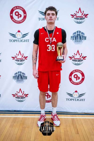 The Brandon University Bobcats signed Chestermere, Alta., guard Roman Jensen for the 2026-27 Canada West men's basketball season. (Submitted)