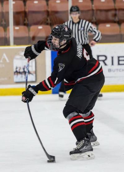 Nate Harrington, who has spent his entire hockey career on the blue-line, made a massive jump in his major under-15 season when he began to play prep hockey at OHA Edmonton. (Submitted)