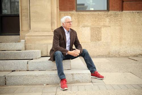 Barry Cullen, city councillor for Ward 3, sits in downtown Brandon on Monday. Cullen, who will not seek re-election after his third term ends in October, said he decided to leave politics to focus on family. (Tim Smith/The Brandon Sun)
