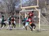 Vincent Enisenyin (19) of the Crocus Plainsmen leaps for a header early into Brandon High School Soccer League action against the Neelin Spartans at Neelin on Wednesday afternoon. (Massimo De Luca-Taronno/The Brandon Sun)