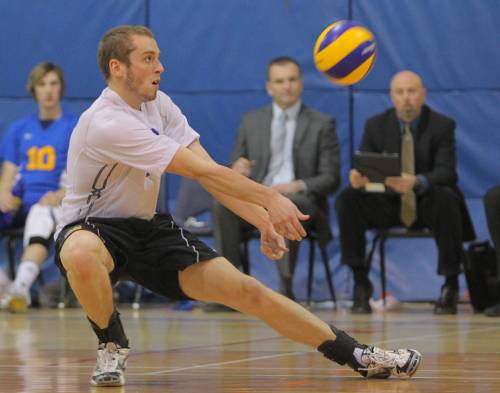 Scott Neufeld recorded 759 digs during his five years at Brandon University, a program record when he graduated. (Tim Smith/Brandon Sun)