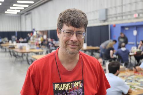 PrairieCon president James Hood says the annual event focuses on face-to-face gaming experiences rather than computer or video games, creating a social atmosphere centred around community and connection. (Abiola Odutola/The Brandon Sun)