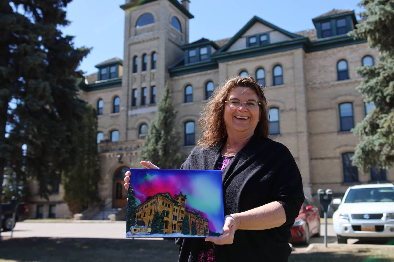 Northern lights illuminate BU's 2026 convocation artwork