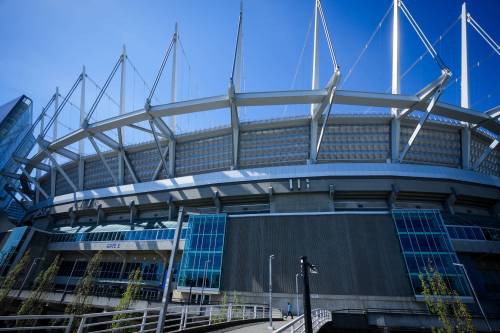 The exterior of B.C. Place stadium in Vancouver is shown earlier this month amid preparations for the FIFA World Cup, which begins on June 11. Despite world crises, Canadians&rsquo; desire to travel remains strong and that will include trips to Vancouver and Toronto to attend World Cup games and festivities. (The Canadian Press files)