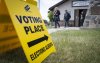 Voters leave a polling station after casting ballots in an Alberta byelection for the Olds-Didsbury-Three Hills riding, in Cremona, Alta., Monday, June 23, 2025.THE CANADIAN PRESS/Jeff McIntosh
