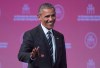 Former U.S. President Barack Obama waves to the crowd following a speech before the Montreal Board of Trade Tuesday, June 6, 2017 in Montreal. THE CANADIAN PRESS/Paul Chiasson