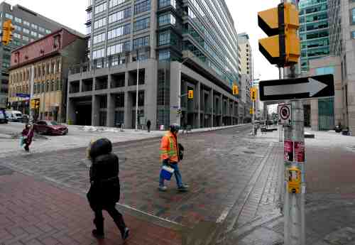 131 Queen, a 14-storey office tower in downtown Ottawa, is shown on Tuesday, March 3, 2026. THE CANADIAN PRESS/Justin Tang