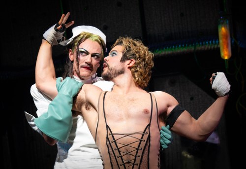 Luke Evans, left, and Josh Rivera appear during a performance of 