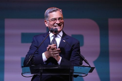 California gubernatorial candidate Xavier Becerra speaks during an election night event Tuesday, June 2, 2026, in Los Angeles. (AP Photo/Jae C. Hong)