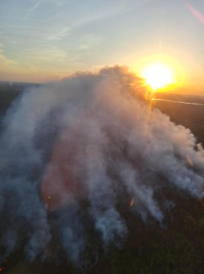 The Lobstick wildfire burns south of Shellbrook, Sask. in this Saturday, May 30, 2026 handout photo. THE CANADIAN PRESS/Handout - Saskatchewan Public Safety Agency (Mandatory Credit)