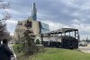 A torched charter bus being used by minor league baseball team Kane County Cougars is seen in this undated photo. The bus was torched while the team was playing a series against the Winnipeg Goldeyes. THE CANADIAN PRESS/Handout-Curtis Haug (Mandatory Credit)