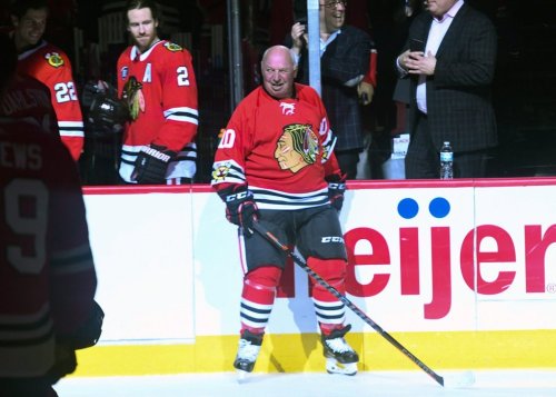 Former Chicago Blackhawks player Dennis Hull was honored in a 