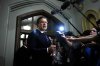 Conservative Leader Pierre Poilievre makes comments to journalists as members of the federal cabinet begin their weekly meeting nearby, on Parliament Hill in Ottawa, on Tuesday, June 2, 2026. THE CANADIAN PRESS/Justin Tang