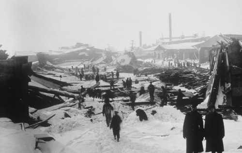 The aftermath of the 1917 Halifax ship explosion is shown in a file photo. The disaster is the subject of “The Great Halifax Explosion” by John U. Bacon, one of the summer reading books recommended by Zack Gross. (National Archives of Canada)