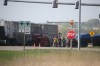 First responders stand at the scene of last Wednesday's fatal crash at the intersection of Highway 110 and Richmond Avenue East in Brandon. (Alex Lambert/The Brandon Sun files)