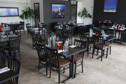 The dining-room setup at Hermanos Firehall on Princess Avenue on Friday. The restaurant's opening-night event on June 18 has already sold out. (Tim Smith/The Brandon Sun)