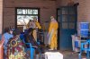 Health workers prepare for duty at the Mongbwalu treatment center in Mongbwalu, Congo, Friday, June 5, 2026. (AP Photo/Moses Sawasawa)