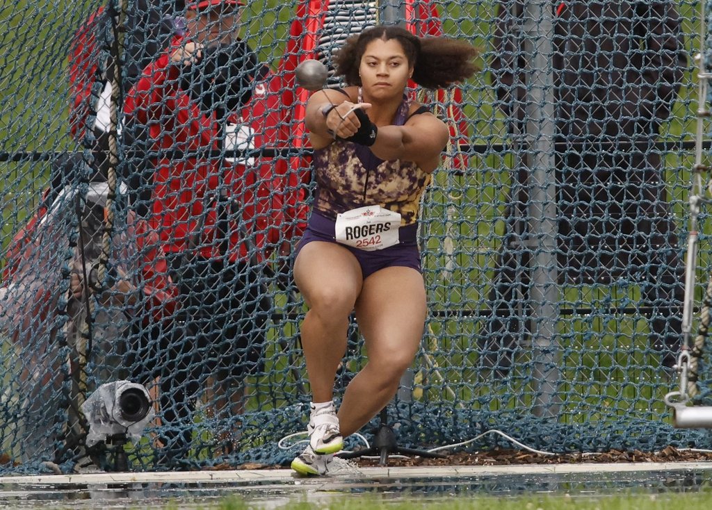 Camryn Rogers wins fifth straight women’s hammer throw national title