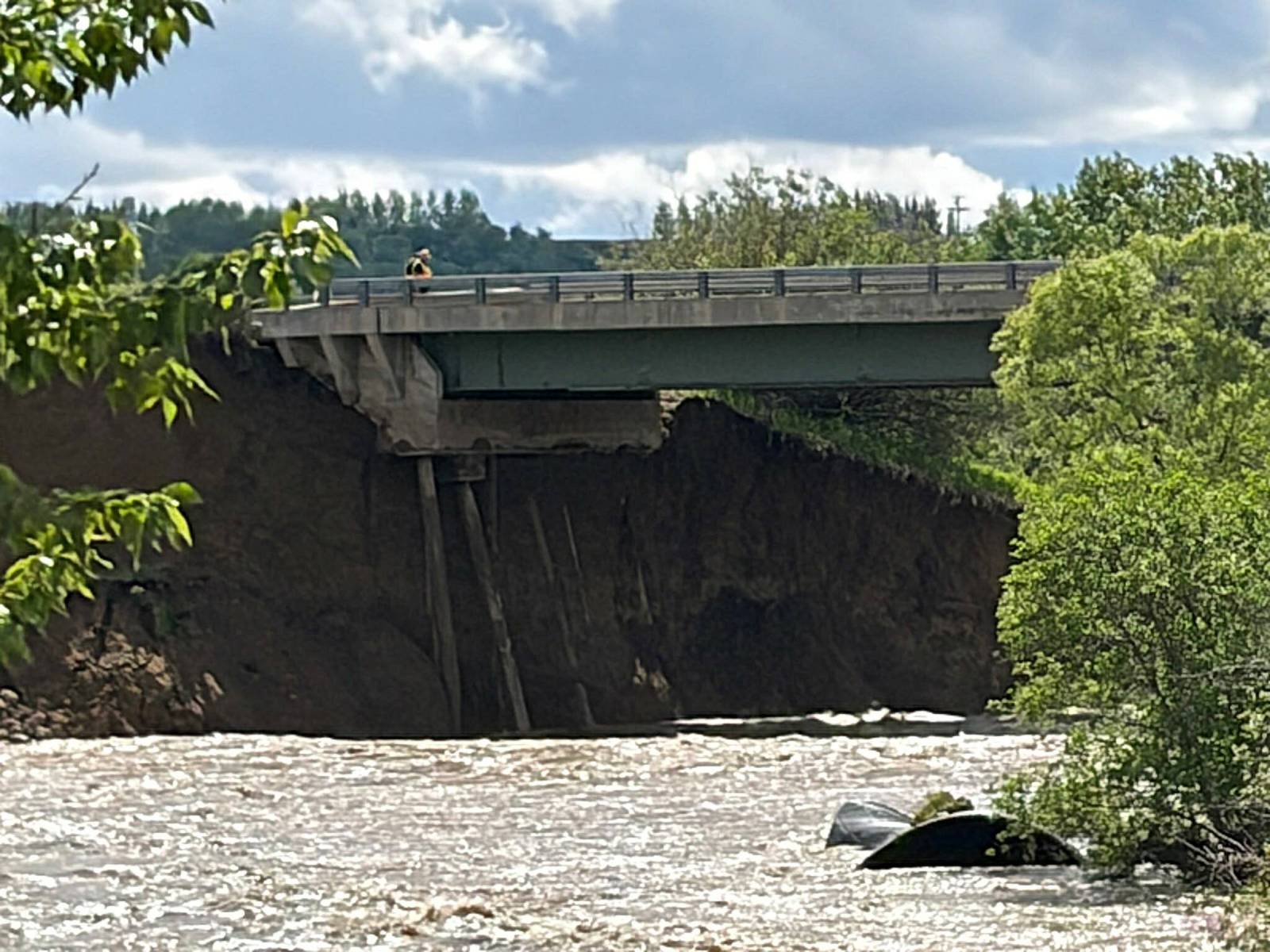 Highway 83 bridge closed due to flood damage