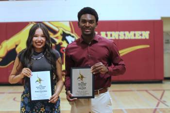 Iliana Courchene and Sani Ameh have been named the athletes of the year by Crocus Plains after outstanding Grade 12 seasons in multiple sports. (Perry Bergson/The Brandon Sun)
June 25, 2026