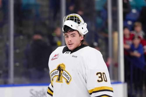 Brandon Wheat Kings goalie Filip Ruzicka, shown last November, was grabbed with the 137th overall pick by the Minnesota Wild in the National Hockey League draft on Saturday. (Steve Hiscock/Saskatoon Blades)
