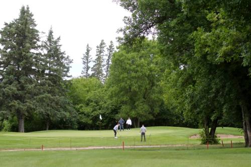 Gilbert Plains Country Club is set to host the Golf Manitoba women's amateur and men's mid-amateur this week. While not long, the par-4 seventh hole is one of the trickiest on the course, requiring a well-placed tee shot to clear a pond short of the green. (Thomas Friesen/The Brandon Sun)