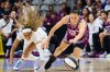 Toronto Tempo's Maria Conde (10) and Atlanta Dream's Jordin Canada (3) vie for control of the ball during first half WNBA basketball action in Toronto, on Sunday, June 14, 2026. THE CANADIAN PRESS/Sammy Kogan