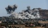 An Israeli air strike lands in front of Beaufort Castle as seen from Nabatieh, Lebanon, Thursday, June 04, 2026. Fighting across southern Lebanon has intensified this week, even after President Donald Trump on Monday announced that Israel and Hezbollah, the Iranian-backed armed group, had renewed their truce. (Daniel Berehulak/The New York Times)