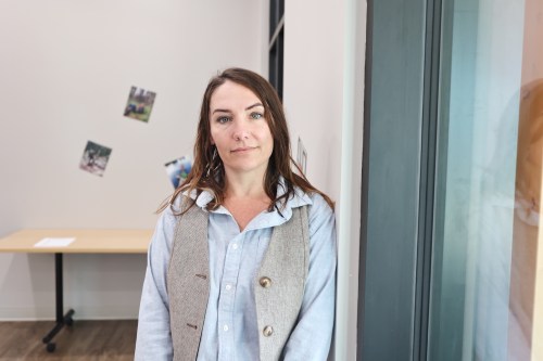 Michelle Lemoine, the new John Howard Society of Brandon (JHSB) executive director, stands in the organization's new transitional housing facility on Saturday. Lemoine, who is expected to assume her new role on Friday, will be succeeding Ross Robinson, who is retiring after leading the organization since 2018. (Abiola Odutola/The Brandon Sun)