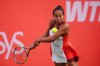 Canada's Leylah Fernandez returns a shot against Britain's Katie Boulter during the HSBC Championship tennis tournament at The Queen's Club, June 8, 2026, in London. (Adam Davy/PA via AP)