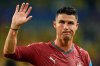 Portugal's Cristiano Ronaldo (7) waves following the World Cup Group K soccer match between Colombia and Portugal in Miami Gardens, Fla., Saturday, June 27, 2026. (AP Photo/Rebecca Blackwell)