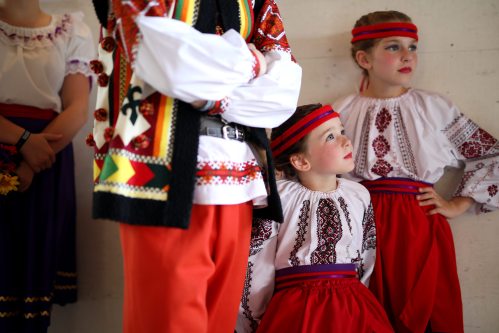 Ukrainian dance competitors wait backstage in 2018 to perform during Canada’s National Ukrainian Festival at the CNUF Selo Ukraina festival site south of Dauphin. The festival has been cancelled this year because organizers decided they could not ensure safety at the event since flooding of the Dauphin Regional Health Centre led to the displacement of local health-care providers. (Tim Smith/The Brandon Sun files)