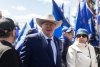 Jeffrey Rath shows his support for Mitch Sylvestre as he submits signatures for a separation referendum to Elections Alberta in Edmonton, on Monday, May 4, 2026. THE CANADIAN PRESS/Jason Franson