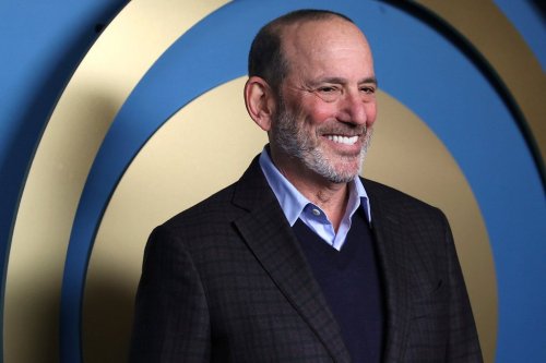 FILE - MLS soccer Commissioner Don Garber arrives at the FIFA Club World Cup 2025 Trophy Tour on Jan. 16, 2025, in New York. (AP Photo/Pamela Smith, File)